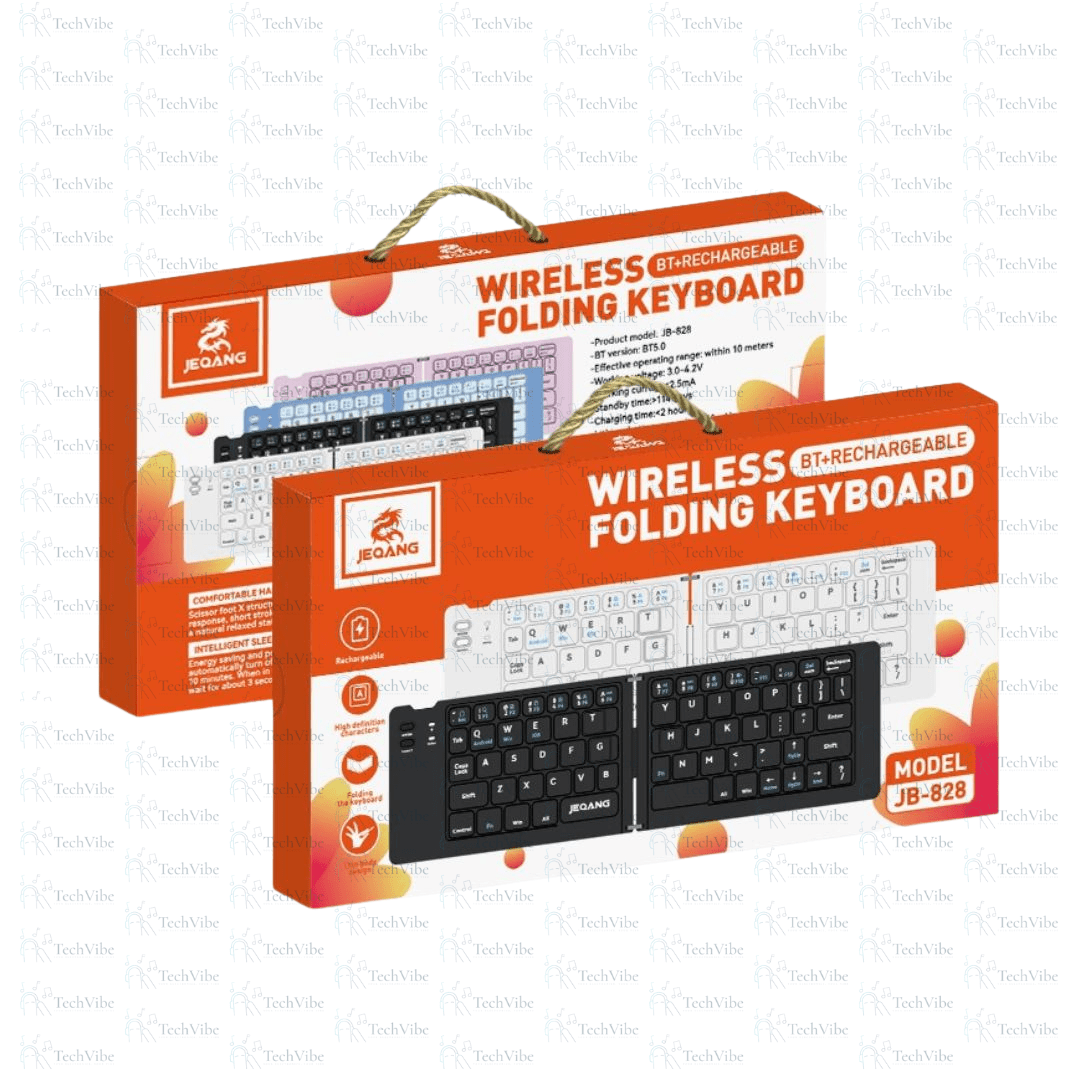 Jeqang Wireless Bt - Rechargable Folding Keyboard - TechVibe