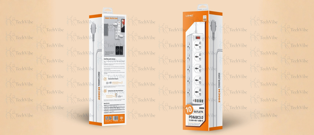 LDNIO 10 Ac Outlets Universal Power Strip Sc10610 - TechVibe