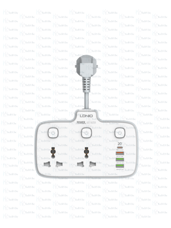 LDNIO 2 Ac Outlets Portable Electrical Extension Socket Sc2413 - TechVibe