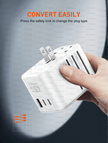 LDNIO 3 Usb Ports 45W Gan Travel Adapter Z8 - TechVibe