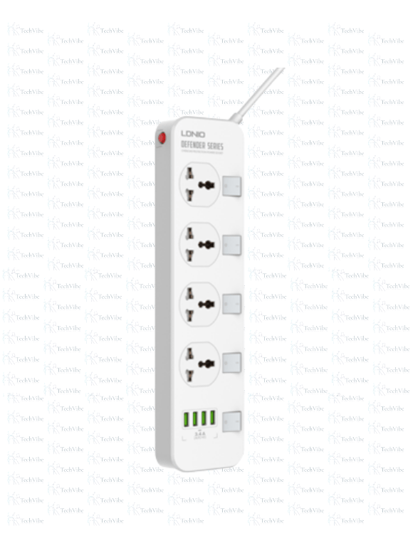 LDNIO 4 Ac Outlets Universal Power Strip Sc4408 - TechVibe