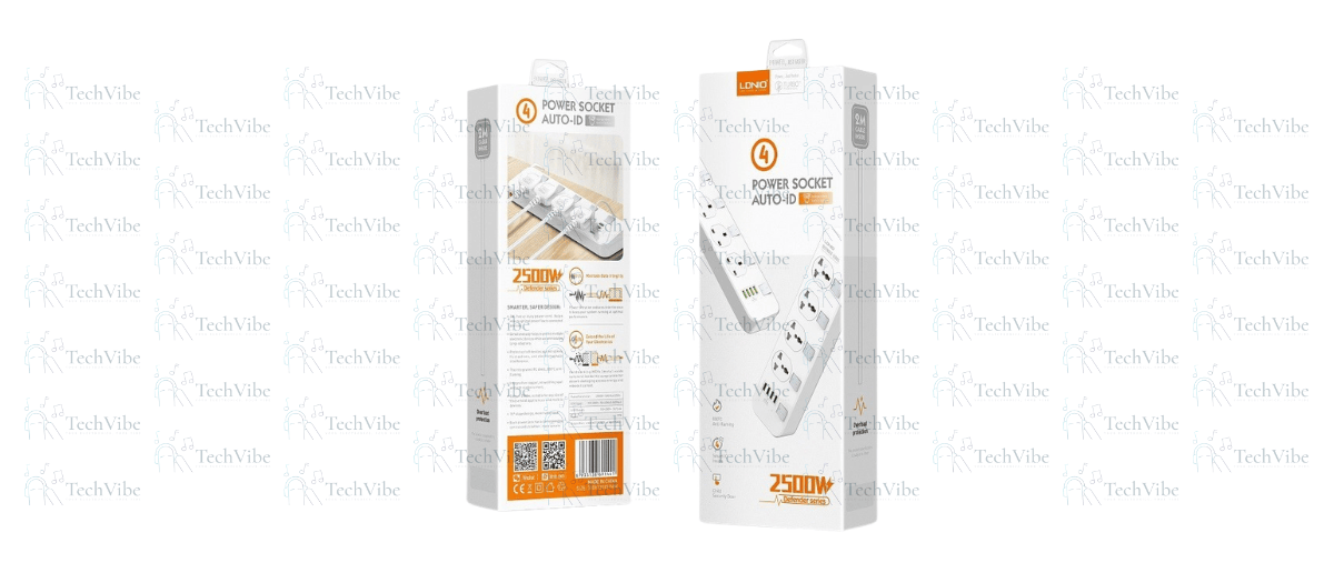 LDNIO 4 Ac Outlets Universal Power Strip Sc4408 - TechVibe