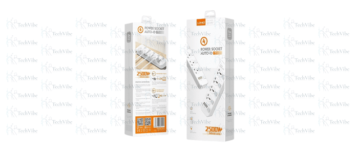 LDNIO 4 Ac Outlets Universal Power Strip Sc4408 - TechVibe