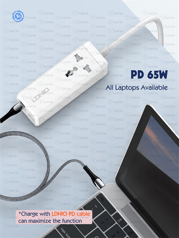 LDNIO 65W Multifunction Uk Power Adapter Sk1495 - TechVibe