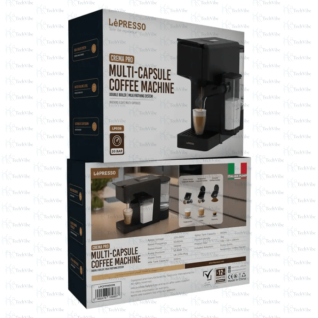 Lepresso Crema Pro Multi - Capsule Coffee Machine - TechVibe