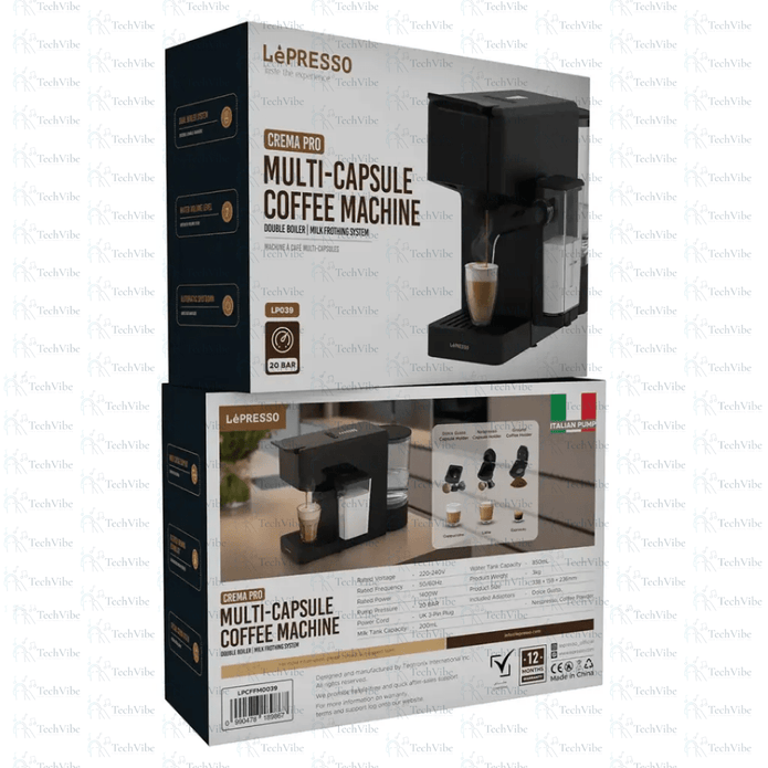 Lepresso Crema Pro Multi - Capsule Coffee Machine - TechVibe