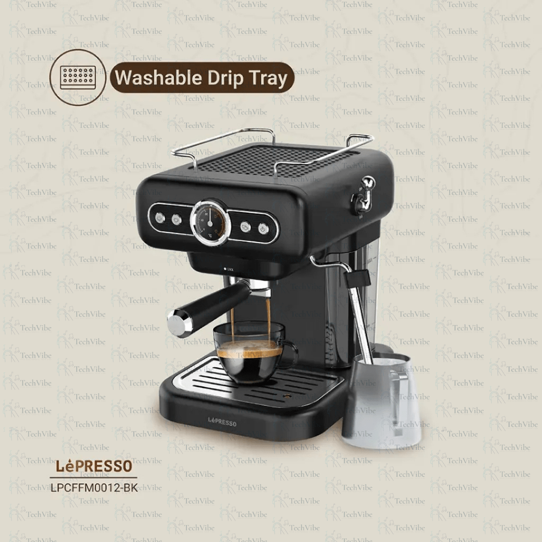 LePresso Retro Espresso Boiler Machine Gauge and Milk Steamer - TechVibe