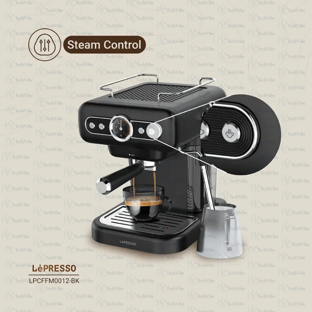 LePresso Retro Espresso Boiler Machine Gauge and Milk Steamer - TechVibe