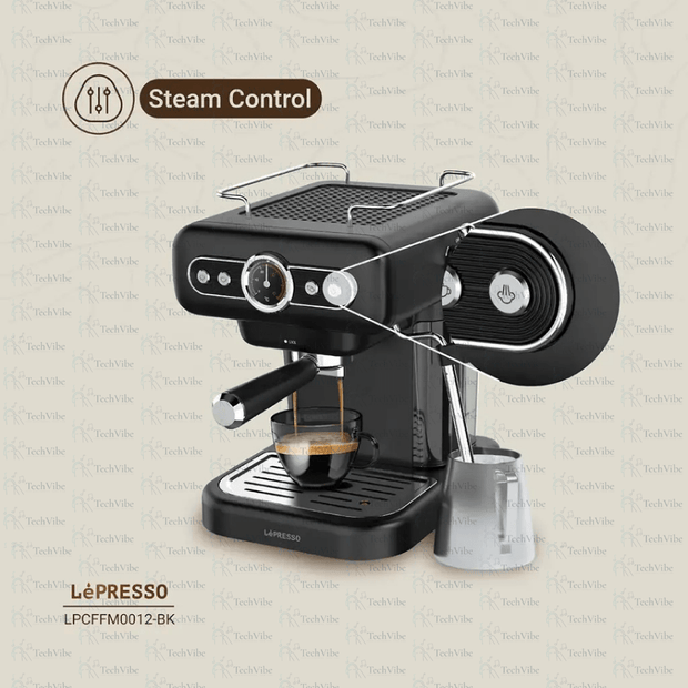 LePresso Retro Espresso Boiler Machine Gauge and Milk Steamer - TechVibe