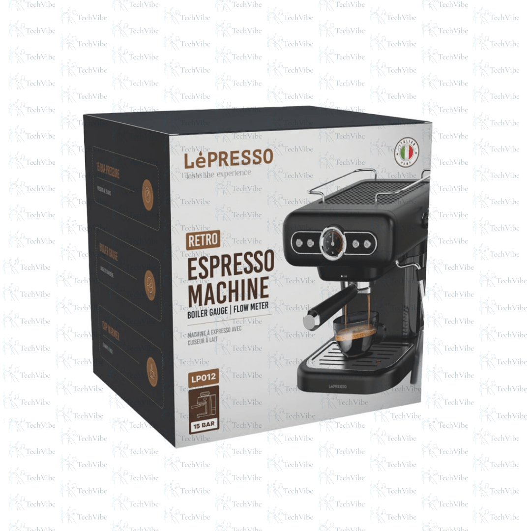 LePresso Retro Espresso Boiler Machine Gauge and Milk Steamer - TechVibe
