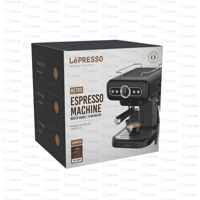 LePresso Retro Espresso Boiler Machine Gauge and Milk Steamer - TechVibe
