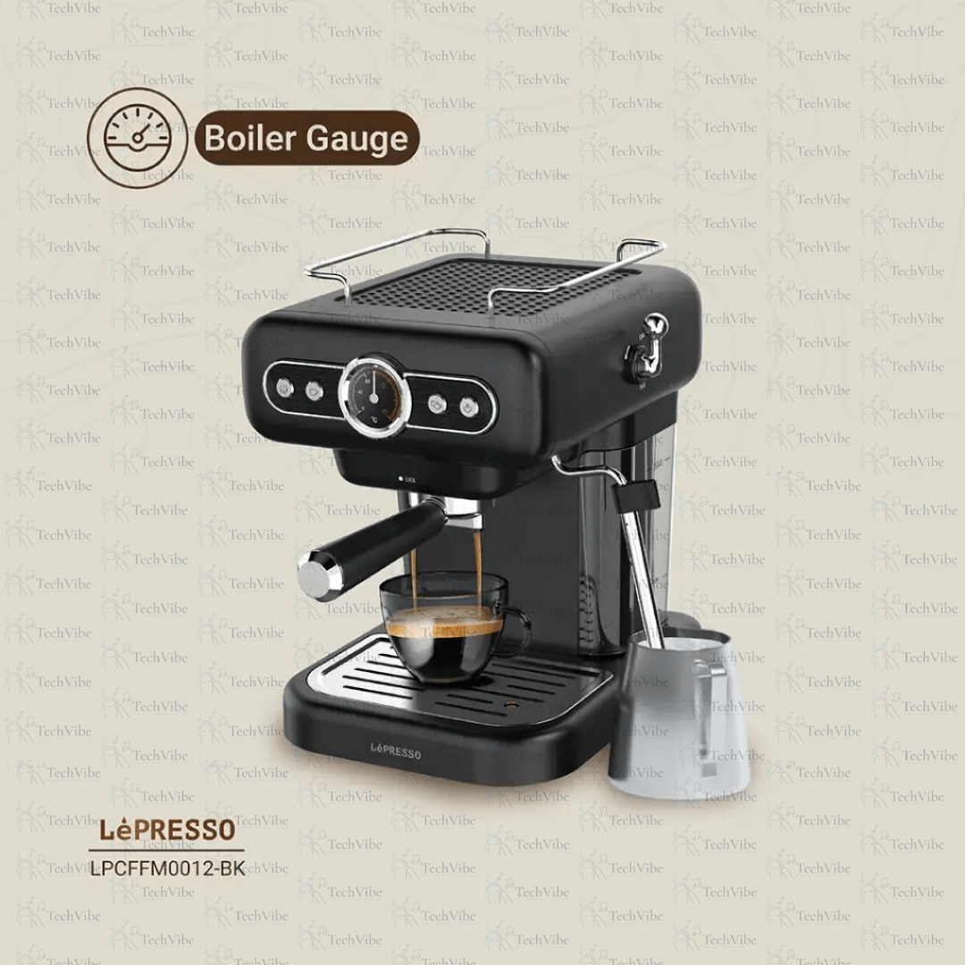 LePresso Retro Espresso Boiler Machine Gauge and Milk Steamer - TechVibe