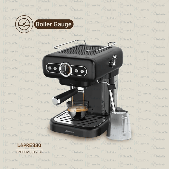 LePresso Retro Espresso Boiler Machine Gauge and Milk Steamer - TechVibe