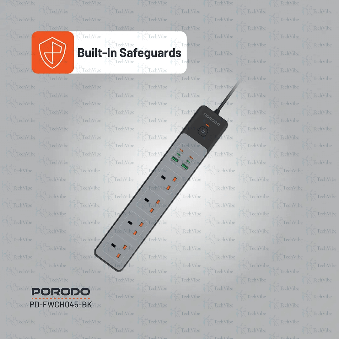 Porodo 4AC 65W 3000W Power Strip - TechVibe
