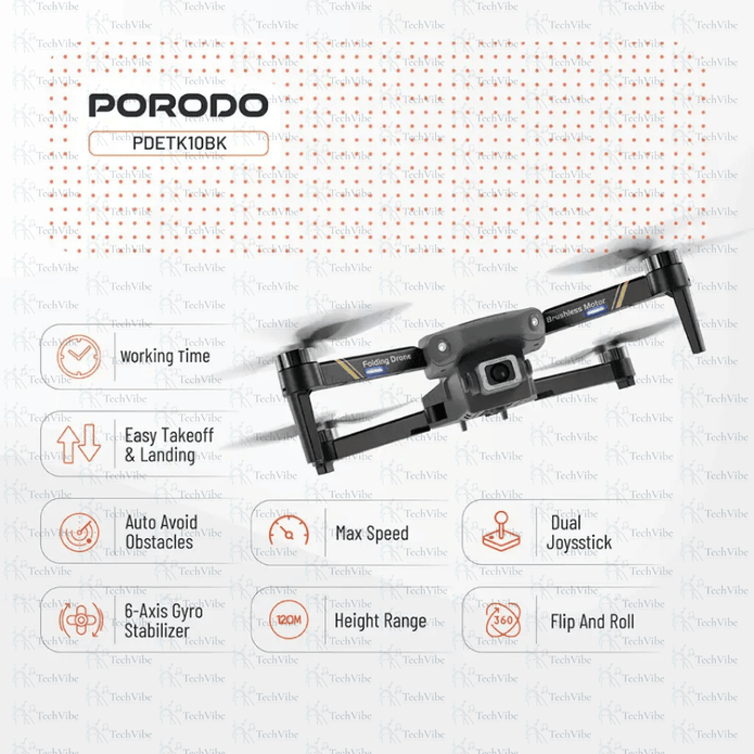 Porodo Aero View Drone - TechVibe