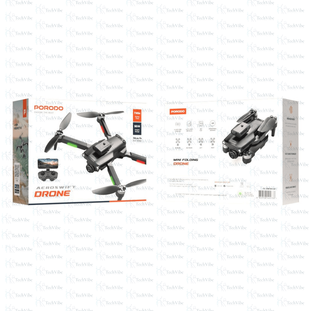 Porodo Aeroswift Drone - Black - TechVibe