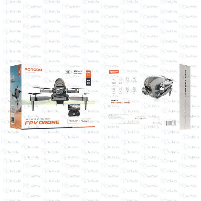Porodo Aerovision FPV Drone - Black - TechVibe