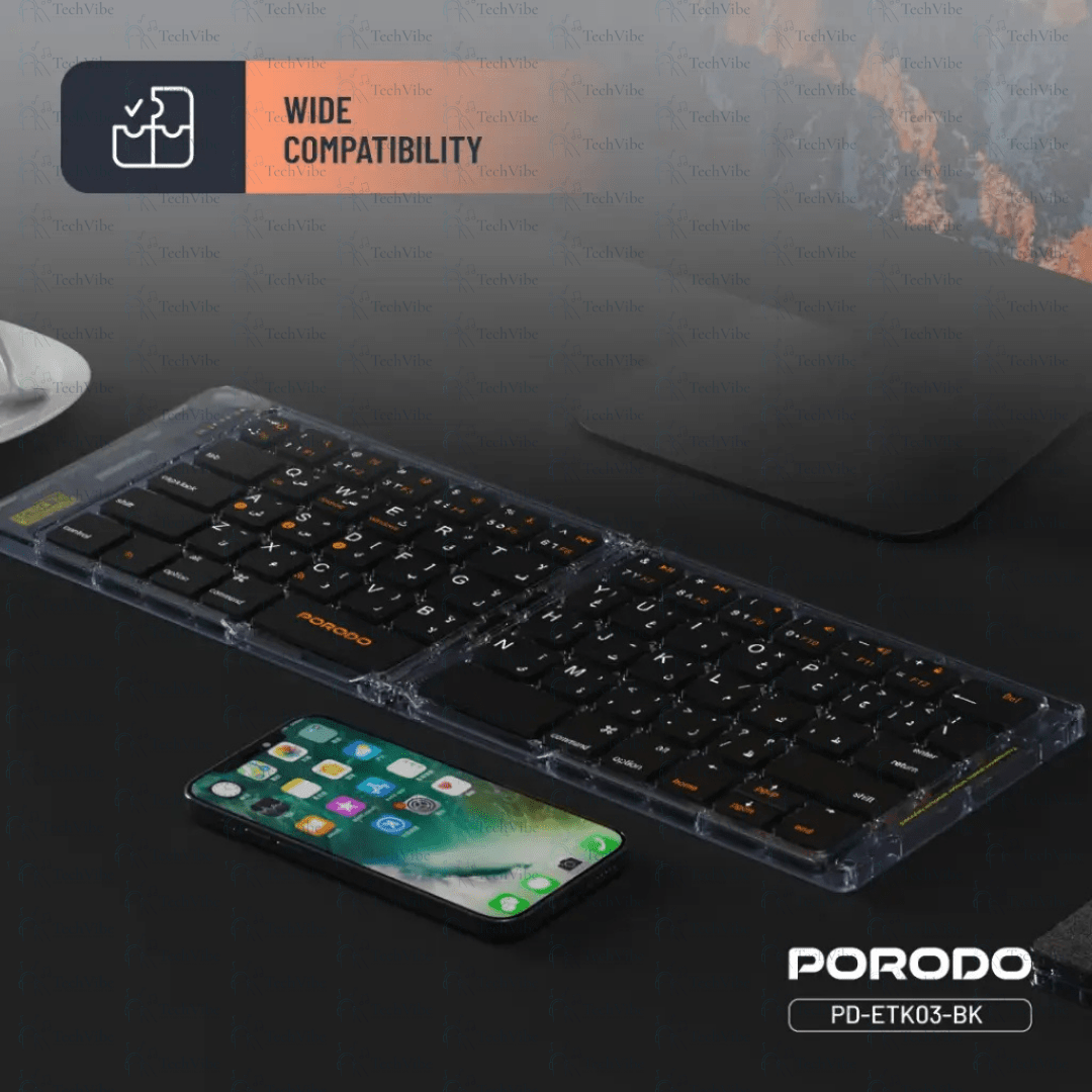 Porodo Crystal Shell Wireless Keyboard - TechVibe