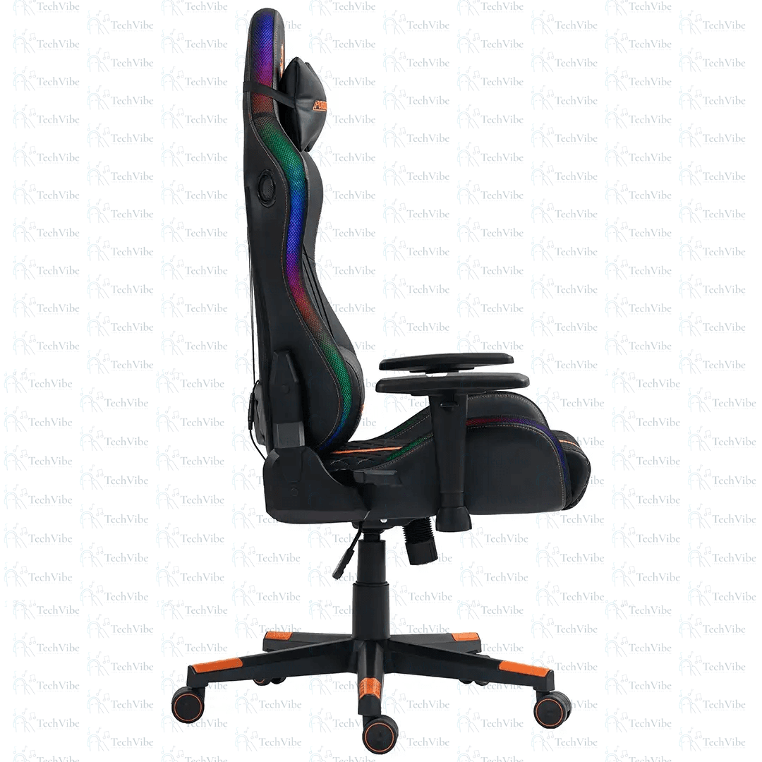 Porodo Gaming Ergonomic RGB Gaming Chair - Black/Orange - TechVibe
