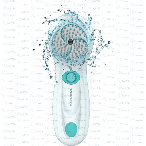 Porodo Lifestyle 4 in 1 Facial Cleansing Brush - White - TechVibe