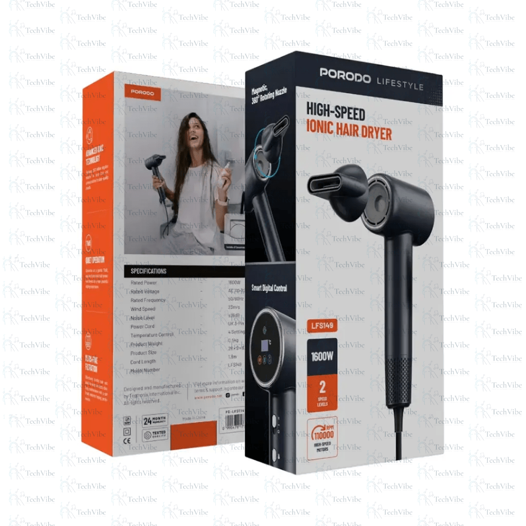 Porodo Lifestyle High - Speed Ionic Hair Dryer - TechVibe