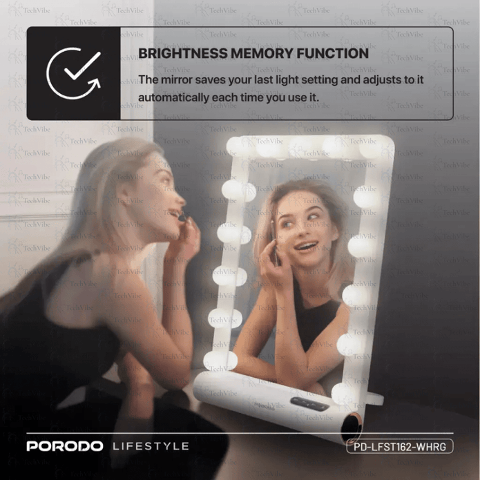 Porodo Lifestyle Hollywood Vanity Lighted Mirror - TechVibe