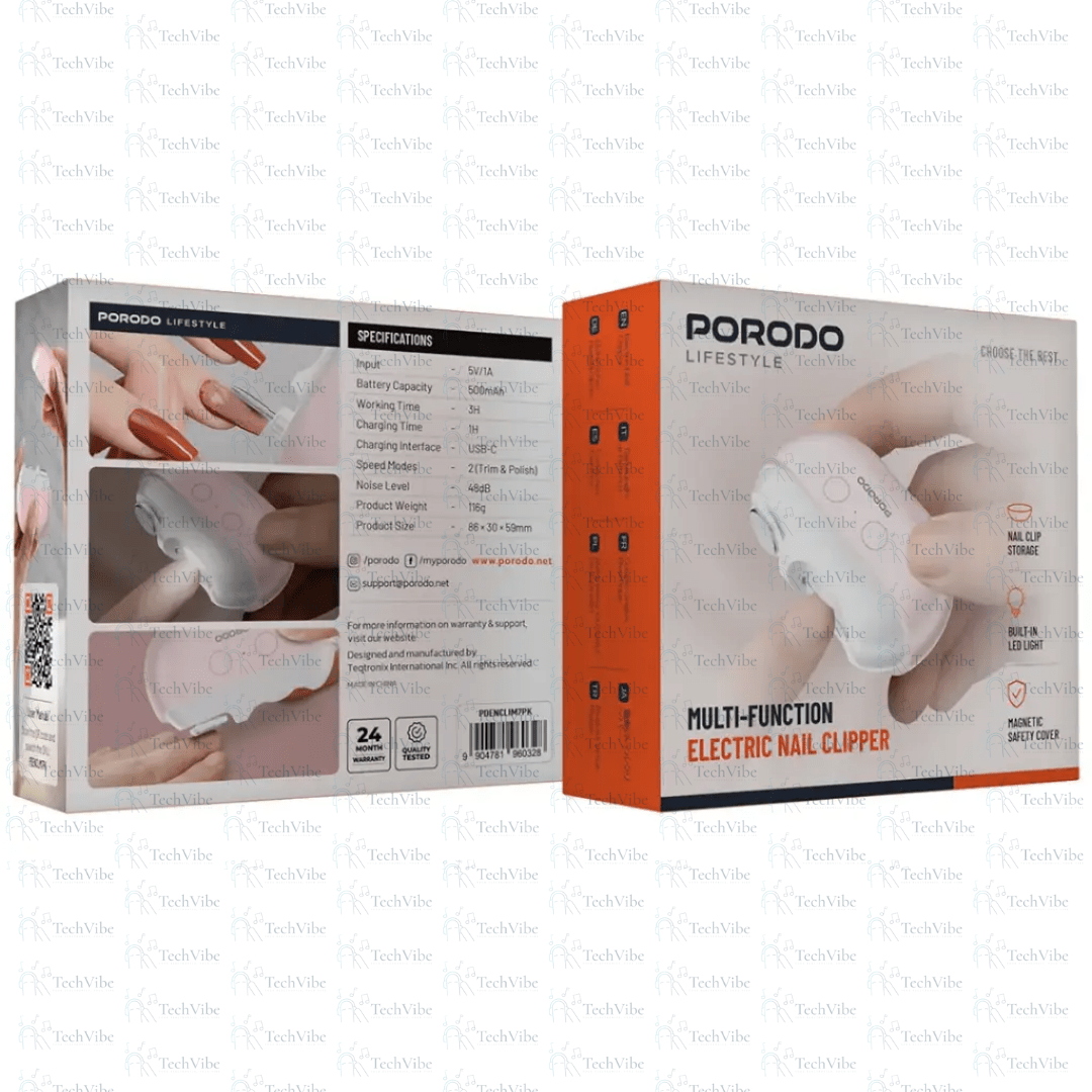 Porodo Lifestyle Multi - Function Electric Nail Clipper - TechVibe