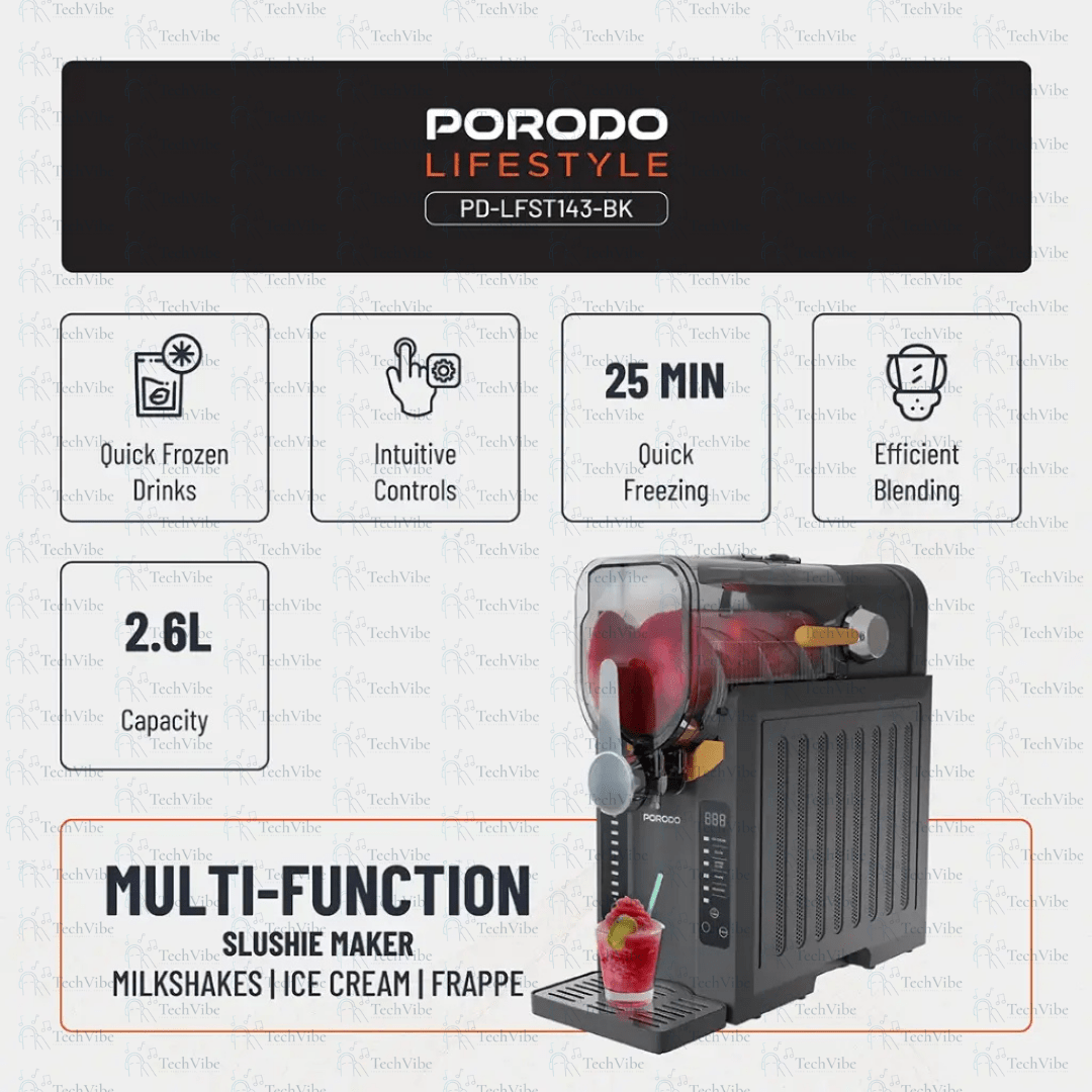 Porodo Lifestyle Multi - Function Slushie Maker - TechVibe