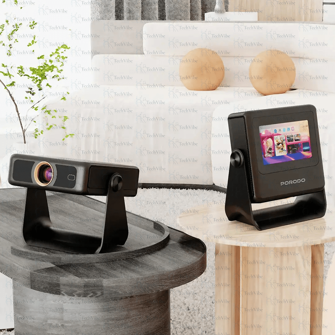 Porodo LifeStyle Optivis Smart HD Projector - Black - TechVibe