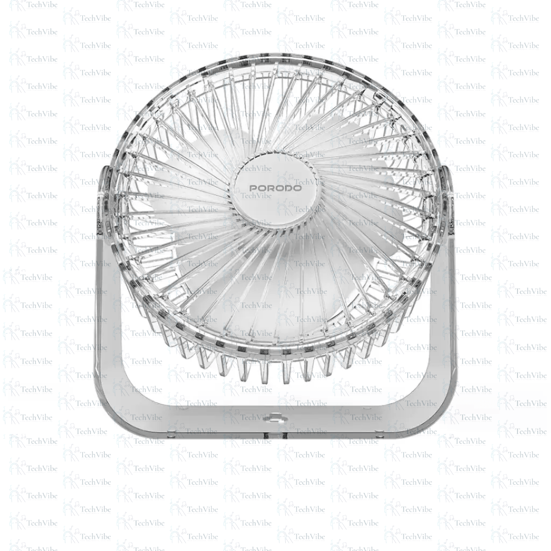 Porodo Lifestyle Portable Transparent Cooling Fan - Clear - TechVibe