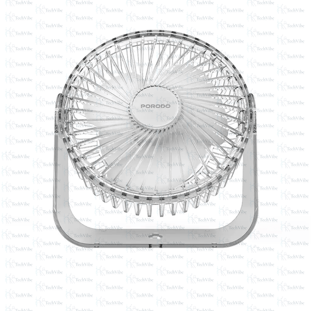 Porodo Lifestyle Portable Transparent Cooling Fan - Clear - TechVibe