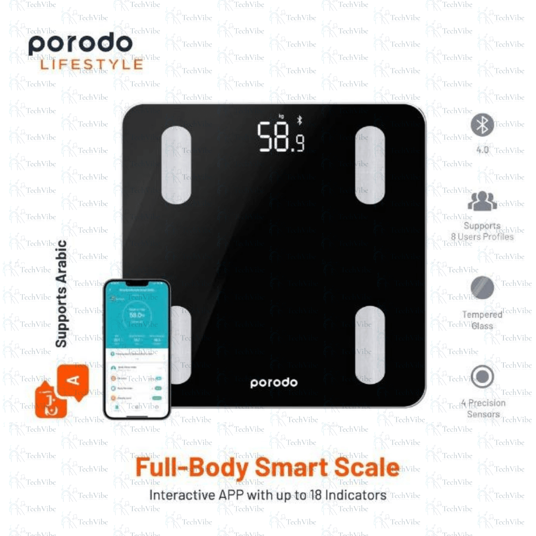 Porodo Lifestyle Smart Digital Weight Scale - TechVibe