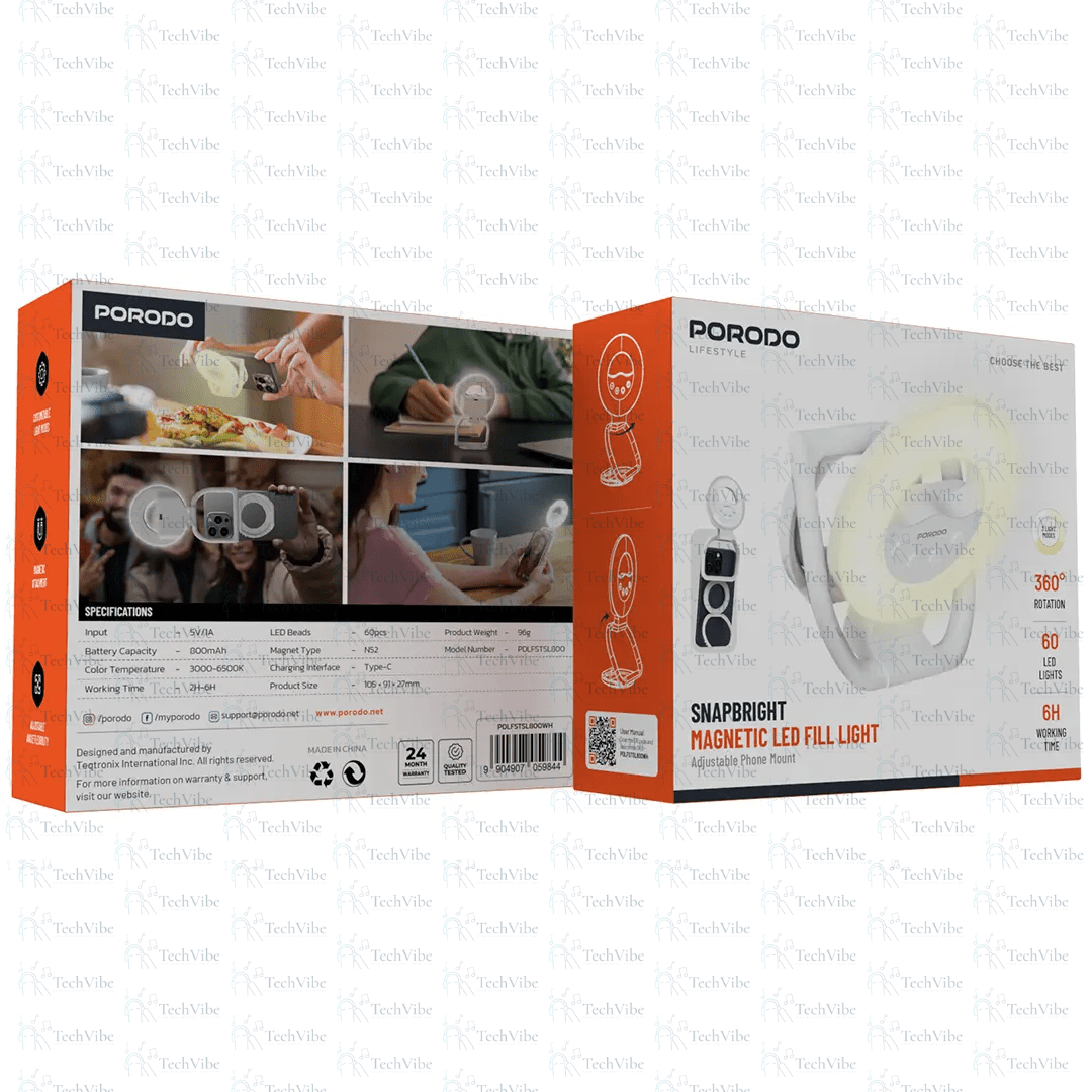 Porodo Lifestyle Snapbright Magnetic LED Fill Light - TechVibe