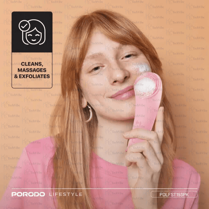Porodo Lifestyle Sonic Vibration Facial Cleansing Brush - TechVibe