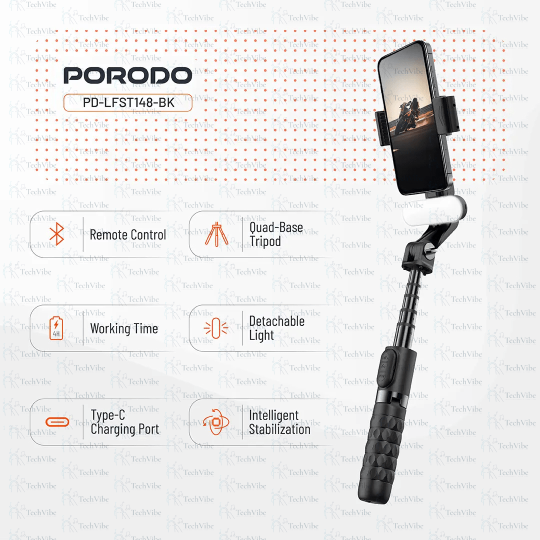 Porodo QuadBase Gimbal Stabilizer - TechVibe