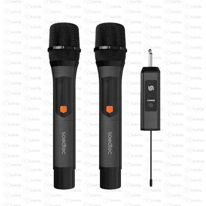 Porodo Soundtec Duo Mic Aluminum Rechargeable Wireless Microphone - TechVibe