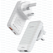 Porodo TerraCharge 65W GaN Dual - Port Adapter - White - TechVibe
