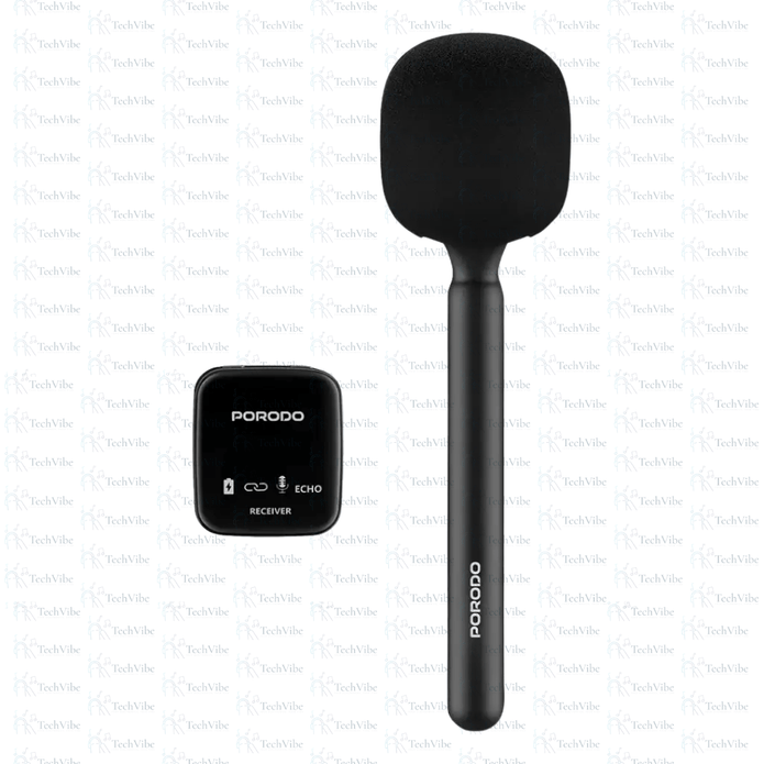 Porodo Two - Device Connect Handheld Lavalier Microphone - TechVibe