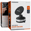 Porodo Vacuseal Smart Suction Wireless Charging Mount - Black - TechVibe