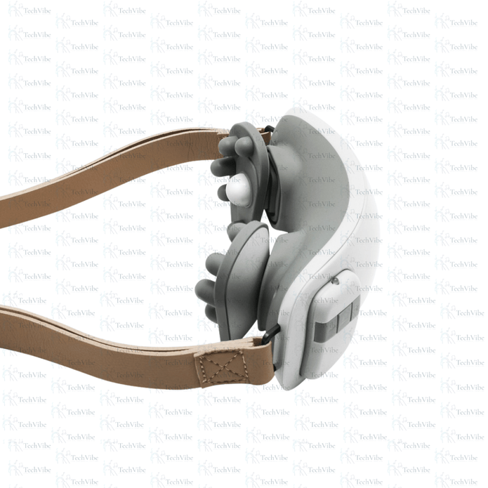 Porordo Lifestyle Neck Massager with Remote controller - White - TechVibe