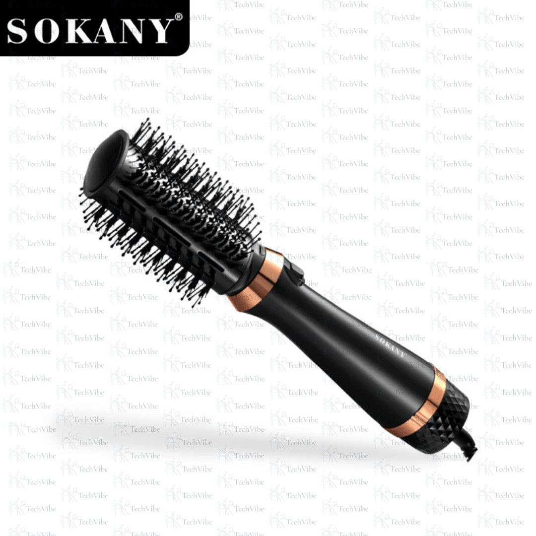 Sokany 1400W 4 - In - 1 Hot Air Comb With 4 Styling Brushes - TechVibe