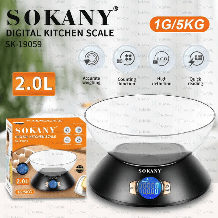 Sokany Digital Kitchen Scale - TechVibe