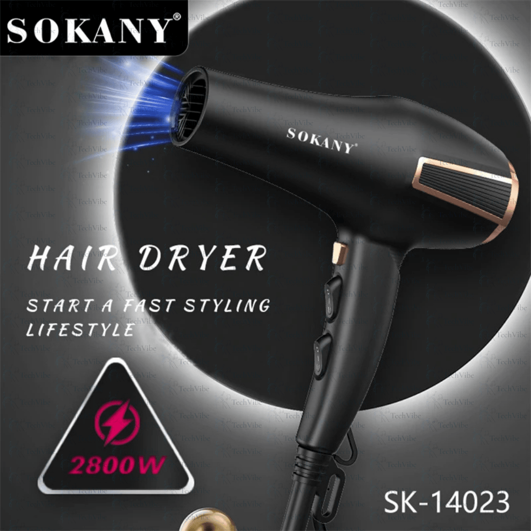 Sokany Hair Dryer Pro High Power For Swift Drying With Multiple Settings - TechVibe