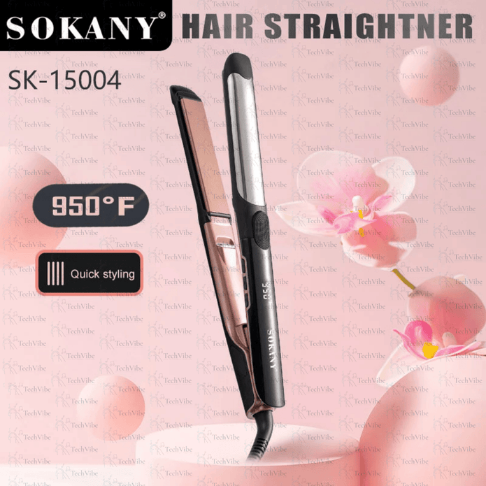 Sokany Hair Straightener With Rapid Heating And Auto - Off Protection - TechVibe