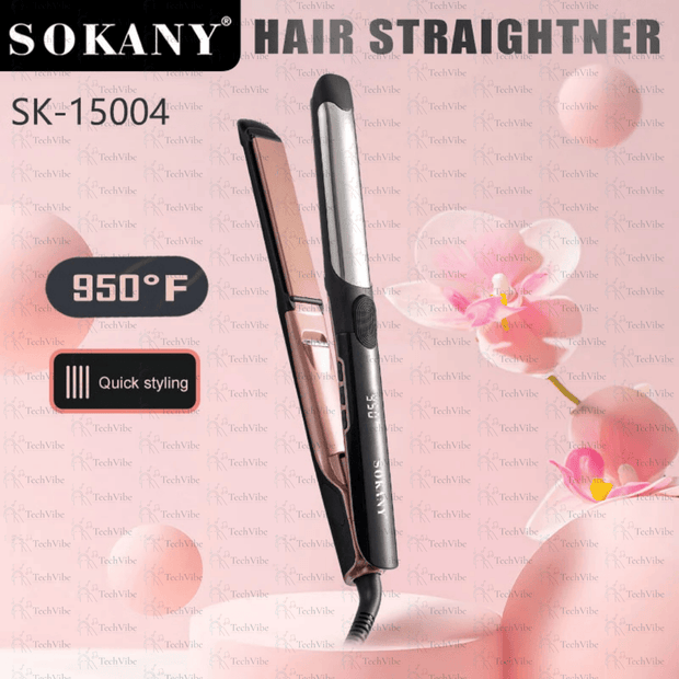 Sokany Hair Straightener With Rapid Heating And Auto - Off Protection - TechVibe