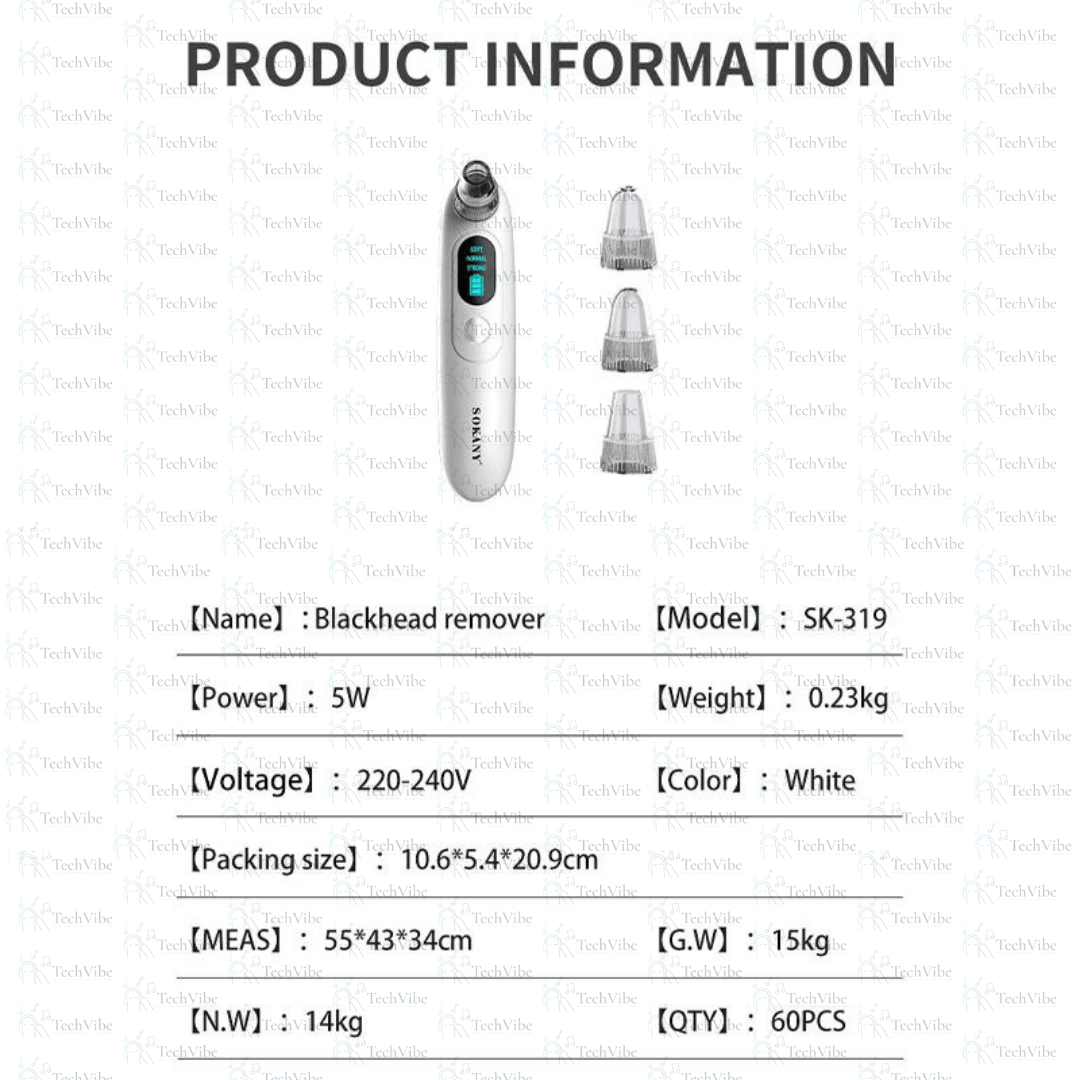 Sokany Multi - Skin Usb Blackhead Remover With Real - Time Power Monitoring - TechVibe