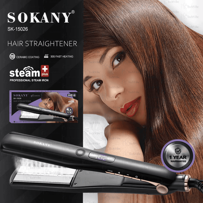 Sokany Steam Hair Straightener - TechVibe