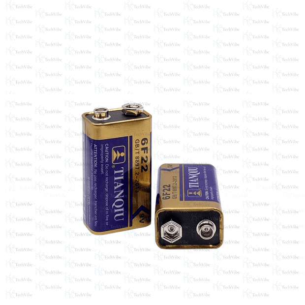Tianqiu 9V Carbon Zinc 6f22 Dry Battery Alkaline 1.5V - TechVibe