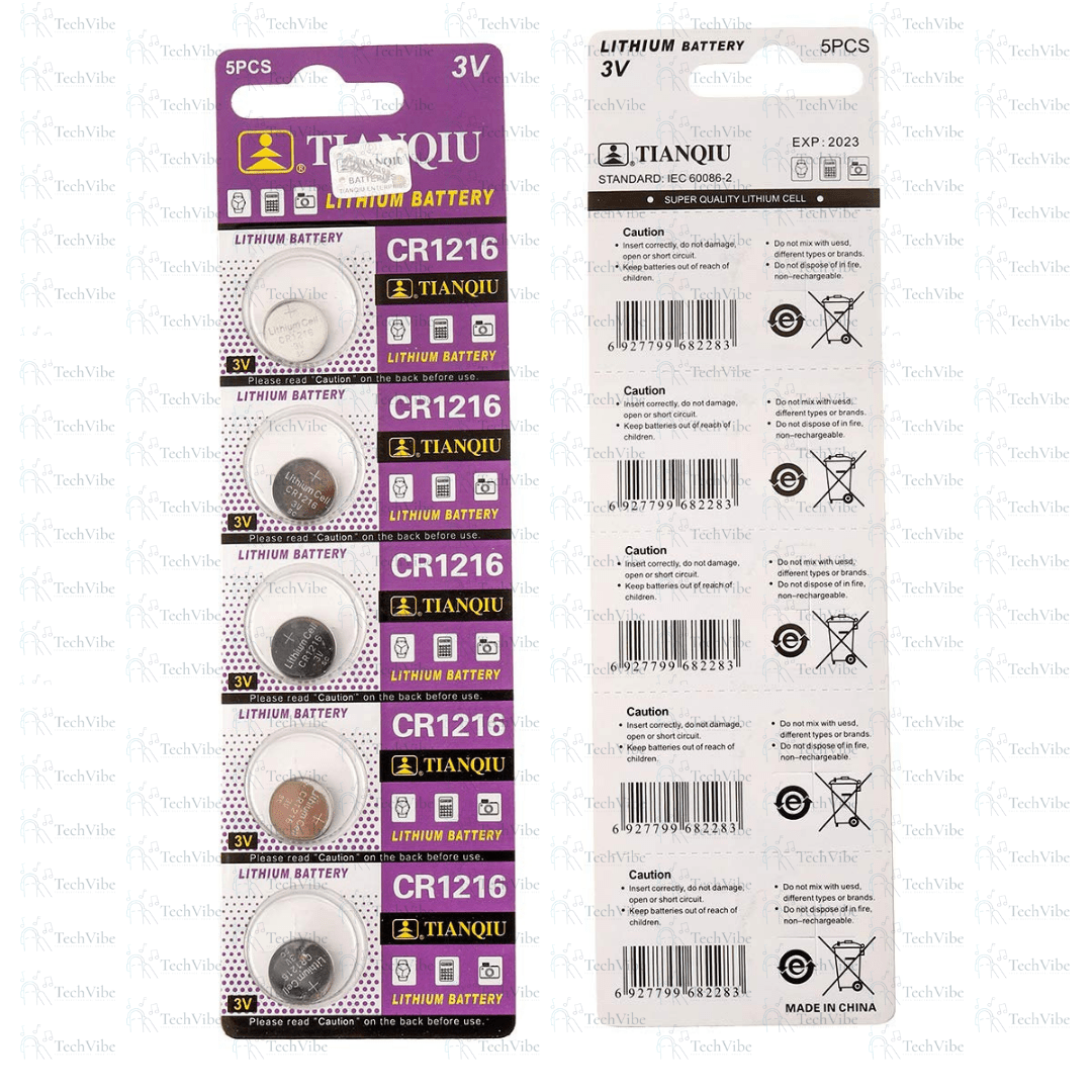 Tianqiu Cr1216 Lithium 3V Button Cell Dry Battery - TechVibe