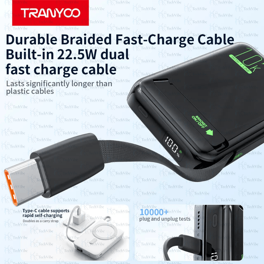 Tranyoo 10000Mah Wireless Powerbank - TechVibe